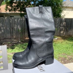 Madewell Mid-calf black leather boots